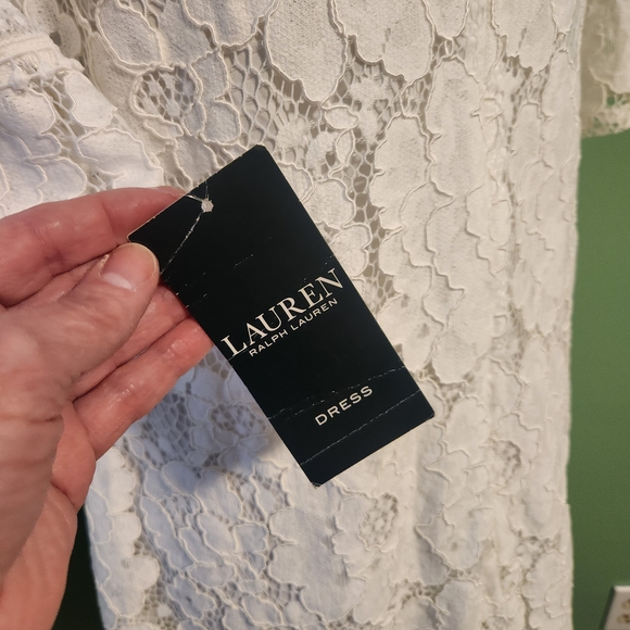 Ralph Lauren Off-White Lace Dress! NWT Sz 10 So Pretty! SAVE 15%! - Picture 11 of 14